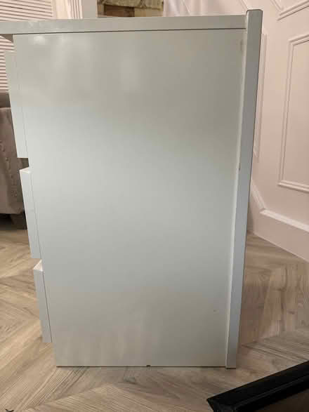 Photo of free Bedside white 3 draws (Black Lane M26) #4