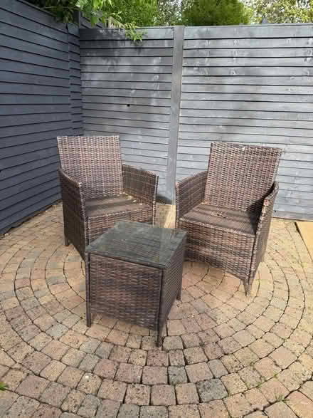 Photo of free Rattan chairs and coffee table (Ballymaconaghy BT6) #1