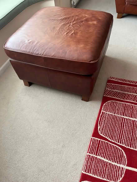 Photo of free Leather Sofa, Footstool, Coffee Table (Hiltingbury SO53) #2