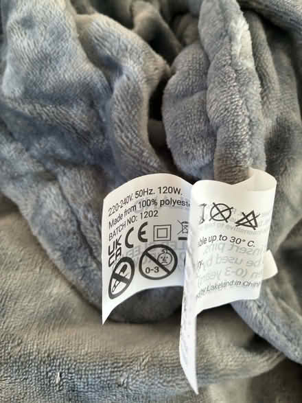 Photo of free Lakeland heated sleeved throw (Barnard's Green WR14) #3