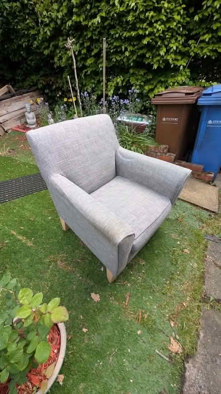 Photo of free Grey fabric armchair (Marple SK6) #1