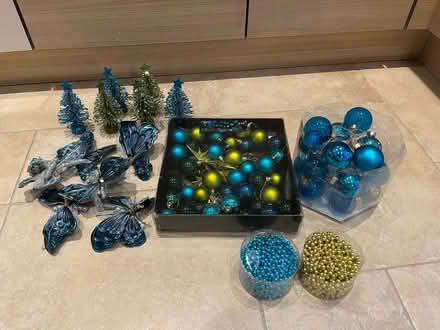 Photo of free Christmas tree and decorations (Bisley GU24) #2