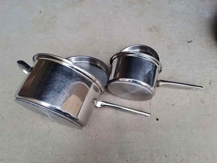 Photo of free Two stainless steel saucepans with lids (Ladygrove OX11) #2