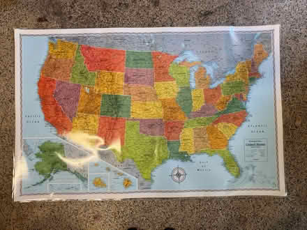 Photo of free Large laminated map of America (West Menlo Park) #1