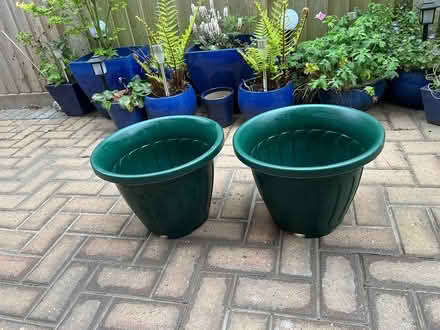 Photo of free Large Green Planters in good cond' (Stanway CO3) #1
