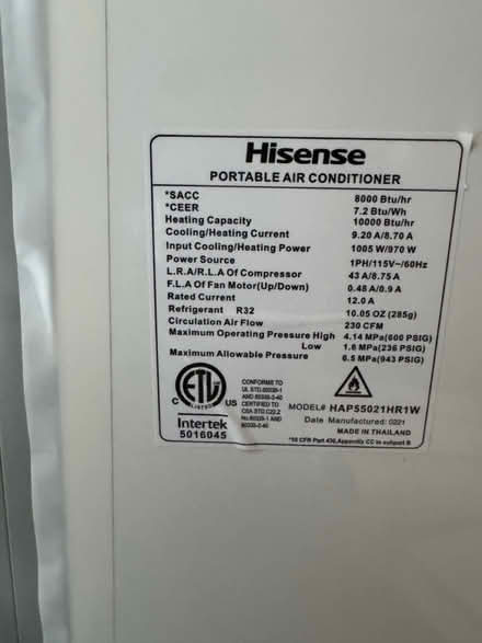 Photo of free Portable Air Conditioner (San Jose California) #3