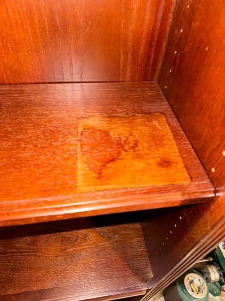 Photo of free Dark wood shelf (San Jose California) #3