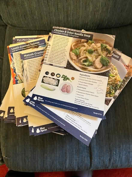 Photo of free Blue Apron recipe cards (Near Central Sq) #1