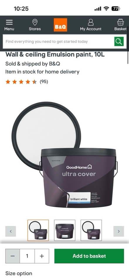 Photo of White washable paint one coat (CV2) #2