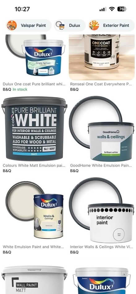 Photo of White washable paint one coat (CV2) #1
