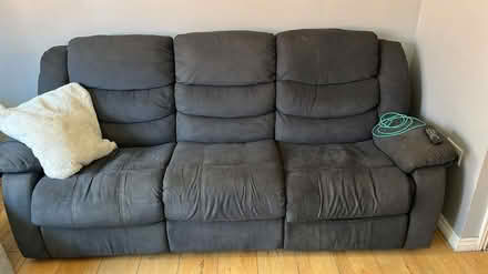 Photo of free Recliner sofa grey (BN27) #2
