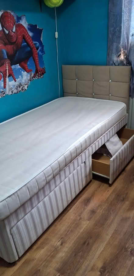 Photo of free Single two drawer divan bed (Merton SW19) #1