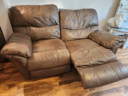 Photo of free 2 seater leather recliner sofa (Reading) #1