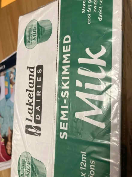 Photo of free 120 x12 ml semiskimmed milk (Kirk Hallam Ilkeston DE7 4EW) #1