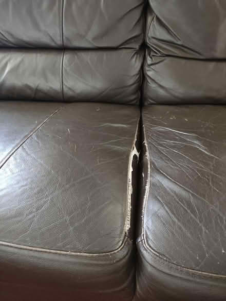 Photo of free Brown leather sofa couch (London EC2A) #2