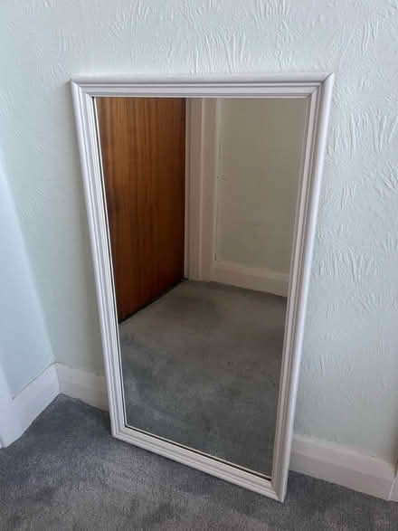 Photo of free White wooden wall hanging mirror (Henley-on-Thames RG9) #1