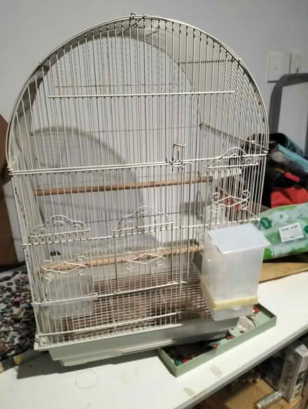 Photo of free White bird cage + stand (Baringa) #3