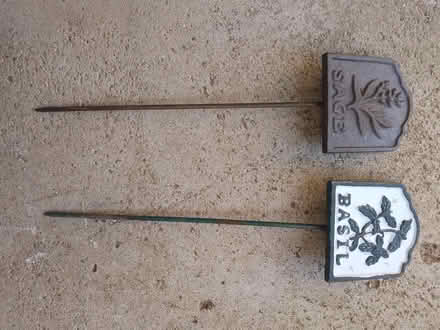 Photo of free Solid metal sage and basil plant labels (Carterton OX18) #1