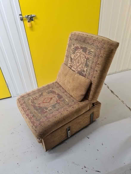 Photo of free Single Arm Chair/Sofa Bed. Camper van/narrow boat (Wicker S2) #1