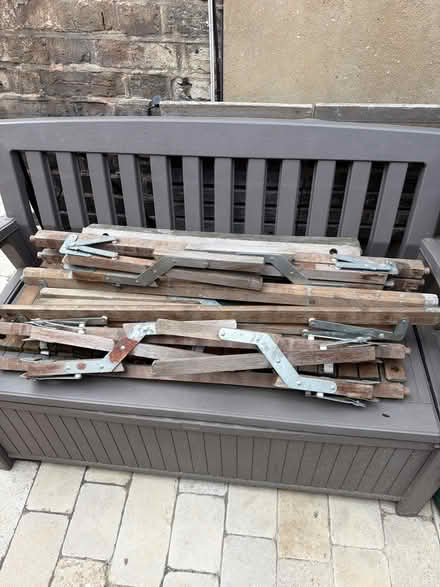 Photo of free Garden wooden table + 2 x benches (Brixton) #2