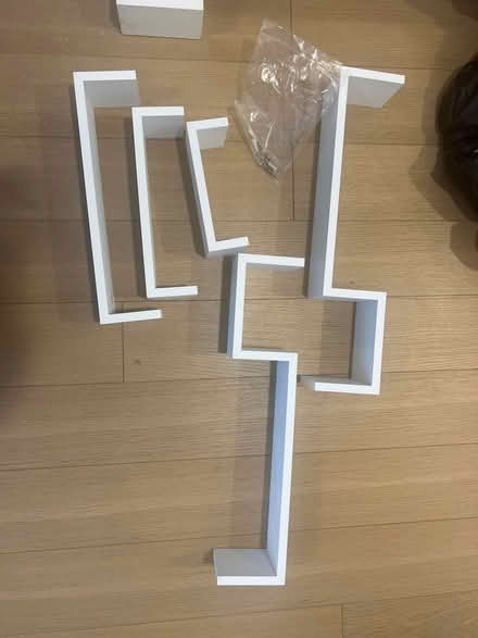 Photo of free 5 white shelves (Upper east side) #1