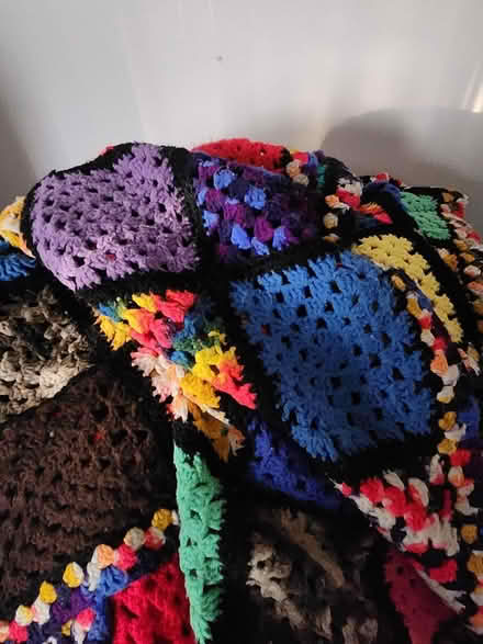 Photo of free hand crochet throw blanket (Manville) #1