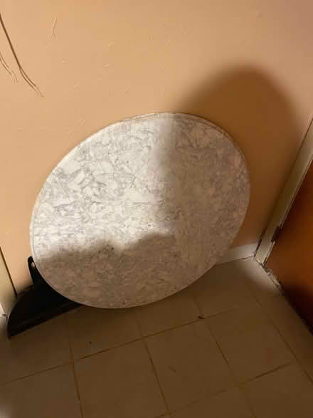 Photo of free Marble table top 36”- very heavy (River Edge) #1