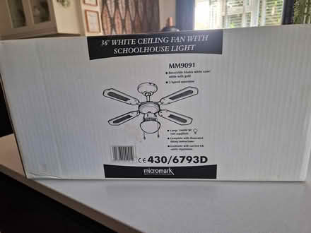 Photo of free 36" white ceiling fan (Windsor SL4) #1