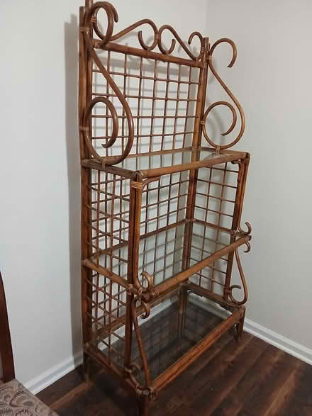 Photo of free Rattan baker's rack (Cary near Maynard & Harrison) #1