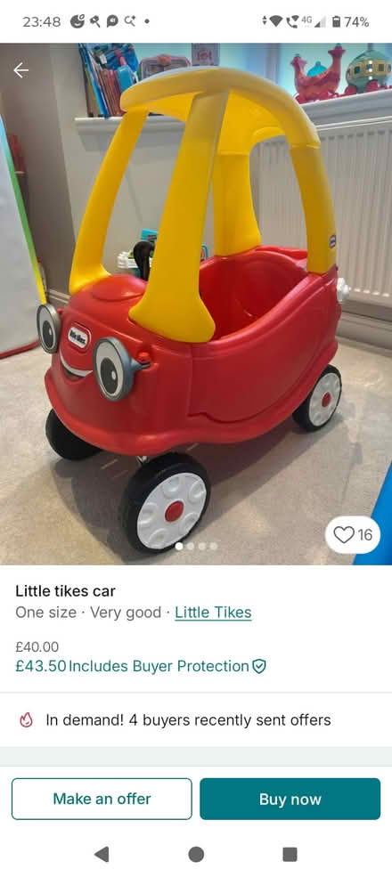 Photo of Kids tikes car (Aspley NG8) #1