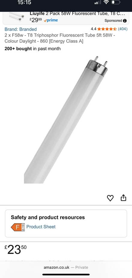 Photo of free Fluorescent tube light (working) (Carshalton) #3