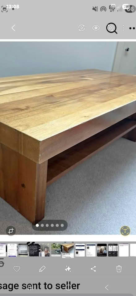 Photo of free Wooden coffee table chunky design (Redditch B98) #1