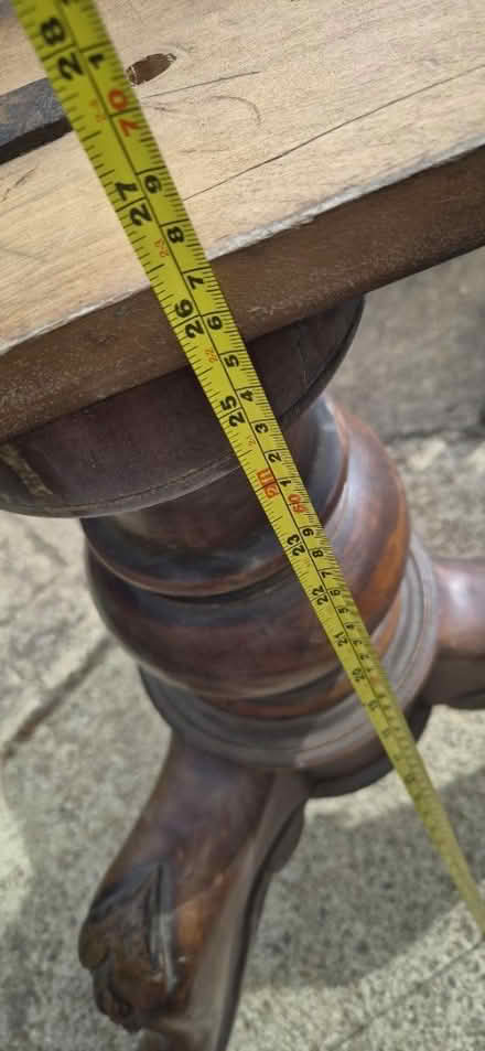 Photo of free Three legged table base antique (Whitford Near Axminster EX13 7) #3
