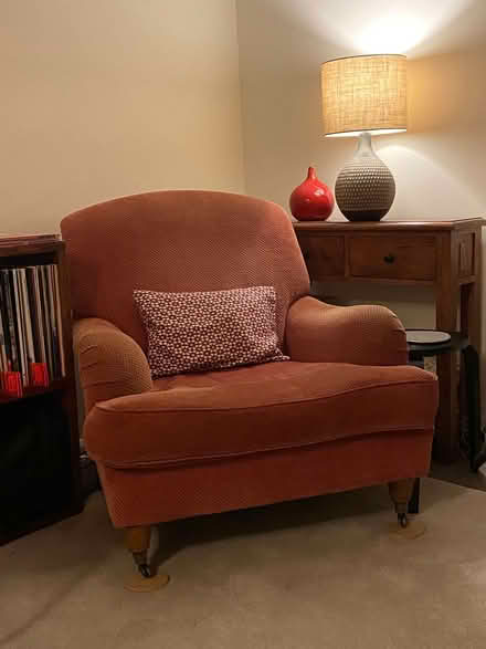Photo of free Orange/red arm chair (Sandygate S10) #1