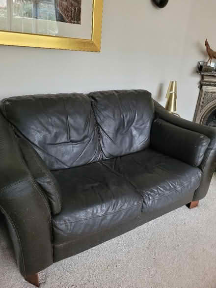 Photo of free Leather sofas 2 seater and 3 seater (Palmers Green N13) #2