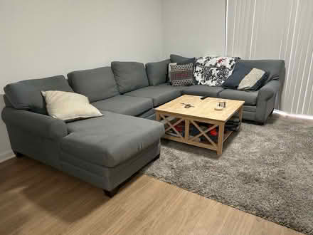 Photo of free Large gray couch (Fair okas) #2