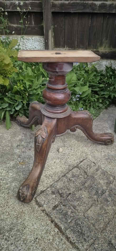 Photo of free Three legged table base antique (Whitford Near Axminster EX13 7) #1