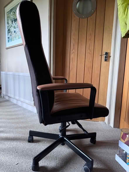 Photo of free Brown leather desk chair (Sutton BD20) #3