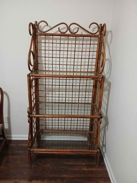 Photo of free Rattan baker's rack (Cary near Maynard & Harrison) #2