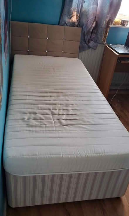 Photo of free Single two drawer divan bed (Merton SW19) #2