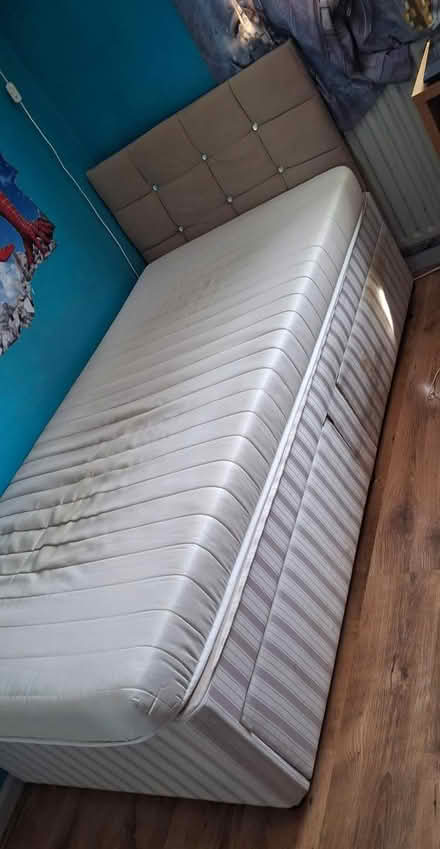Photo of free Single two drawer divan bed (Merton SW19) #4