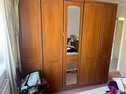 Photo of free Double bed, wardrobe, side unit, tv stand (De Parys MK40) #2