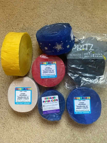 Photo of free 7 rolls of crepe streamers (Crownsville/Gambrills/Crofton) #1