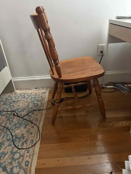 Photo of free Wood Dining Table and Two Chairs (South End) #4