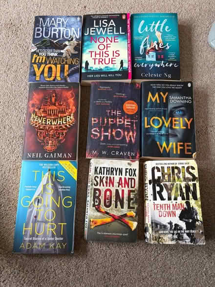 Photo of free 9 books, various genre (Longbarn WA2) #1