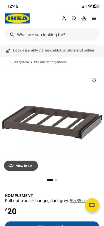 Photo of free IKEA Pullout trouser rail (Stillorgan) #1