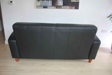 Photo of free Black Leather Sofa – Good Condition (SE5) #4