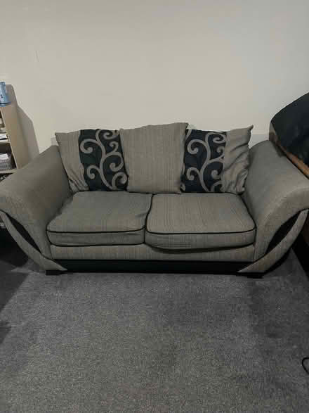 Photo of free 2 seater sofa bed grey black (Bradley HD5) #1