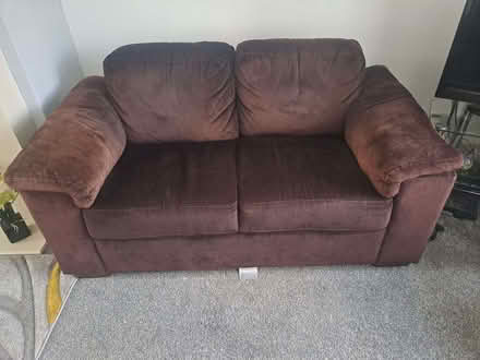 Photo of free Brown chenille fabric sofa (Kirkcaldy KY2) #1