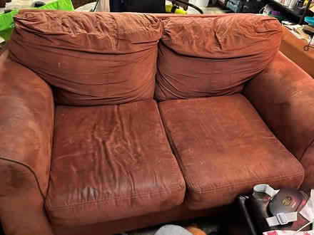 Photo of free Red loveseat and ottoman (North Mt Juliet 37122) #1